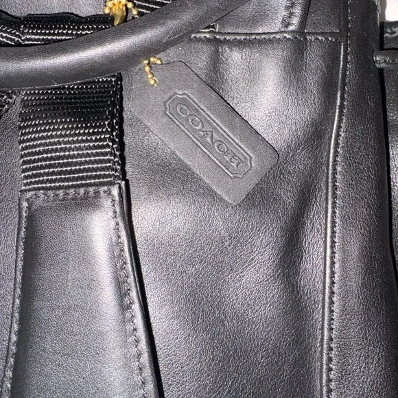 Coach Black Leather Bag with Gold Accents - LIKE NEW - Picture 3 of 5